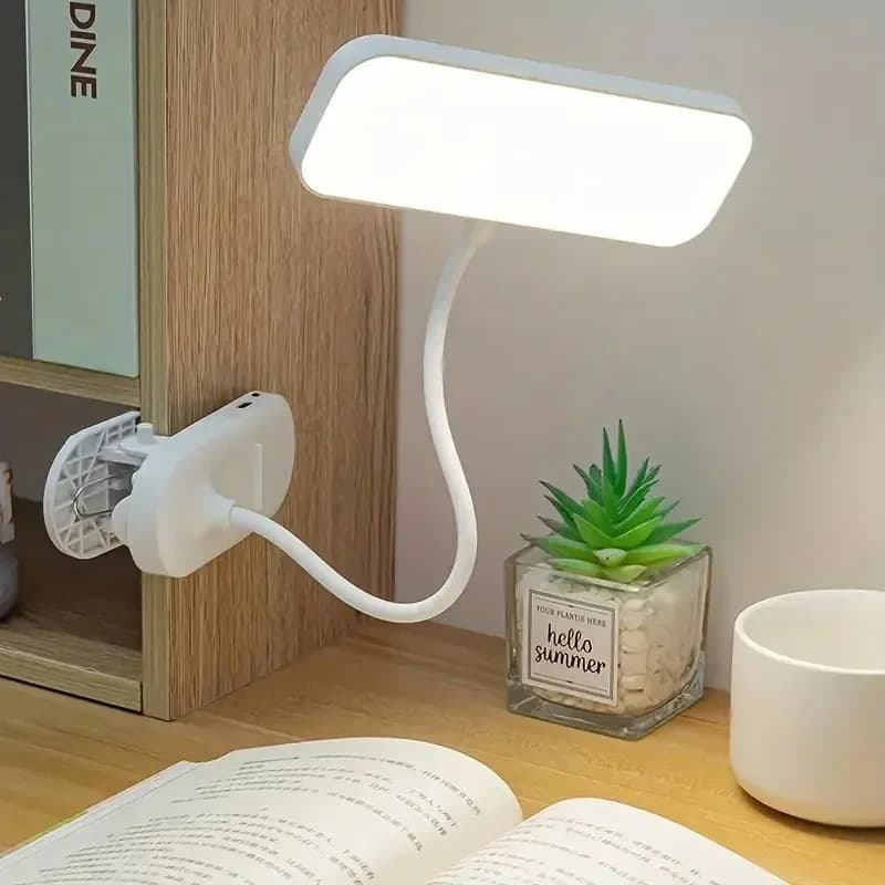 مصباح مكتب LED قابل للقصم بشحن USB، خفيف الإضاءة