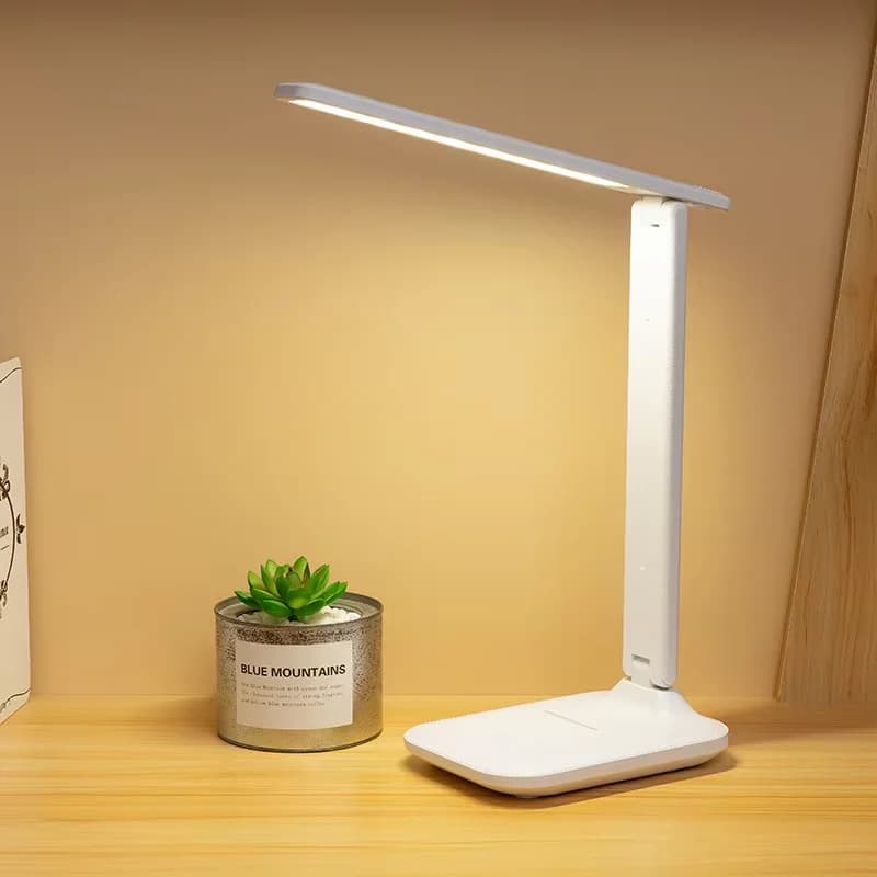 مصباح مكتب قراءة LED قابل للطي وخافت الإضاءة، 3 ألوان