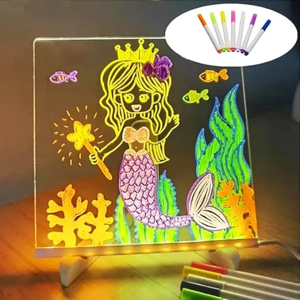 لوحة كتابة أكريليك LED قابلة للمسح